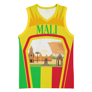 I Love Mali Basketball Jersey Famous Tourist Destinations - African Pride