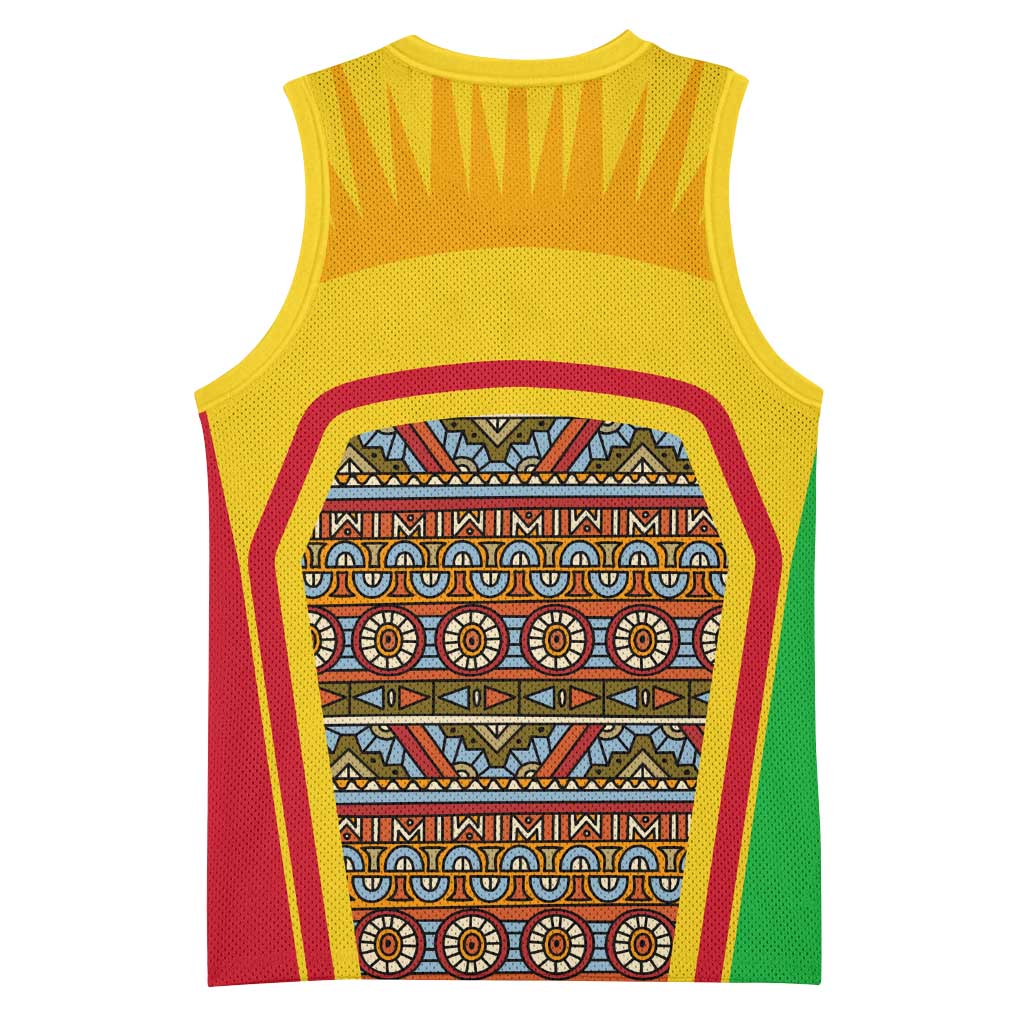 I Love Mali Basketball Jersey Famous Tourist Destinations - African Pride