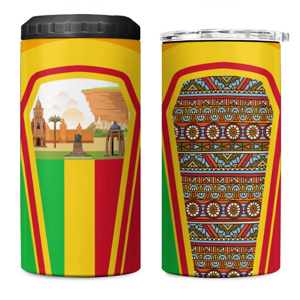 I Love Mali 4 in 1 Can Cooler Tumbler Famous Tourist Destinations