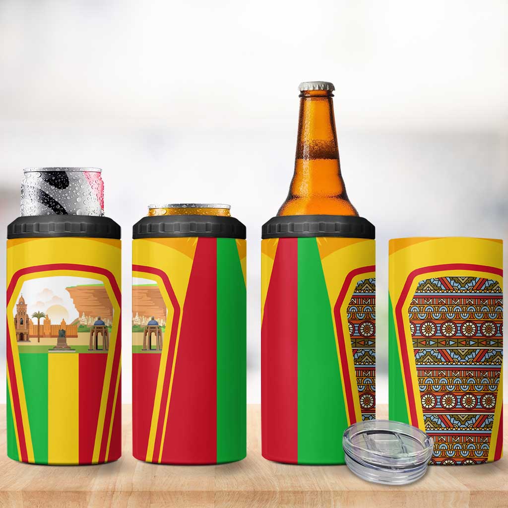 I Love Mali 4 in 1 Can Cooler Tumbler Famous Tourist Destinations