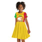 I Love Mali Kid Short Sleeve Dress Famous Tourist Destinations