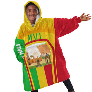 I Love Mali Kid Wearable Blanket Hoodie Famous Tourist Destinations