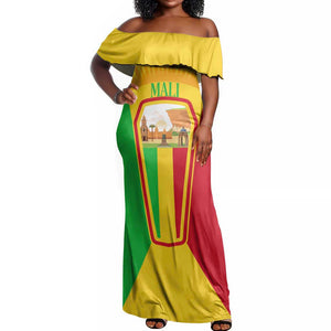 I Love Mali Off Shoulder Maxi Dress Famous Tourist Destinations