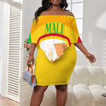 I Love Mali Off Shoulder Short Dress Famous Tourist Destinations