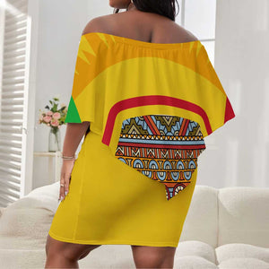 I Love Mali Off Shoulder Short Dress Famous Tourist Destinations