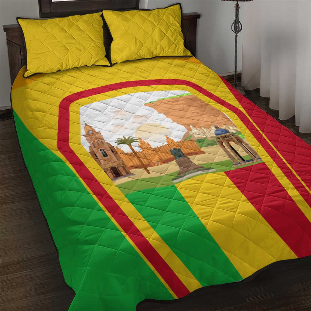 I Love Mali Quilt Bed Set Famous Tourist Destinations