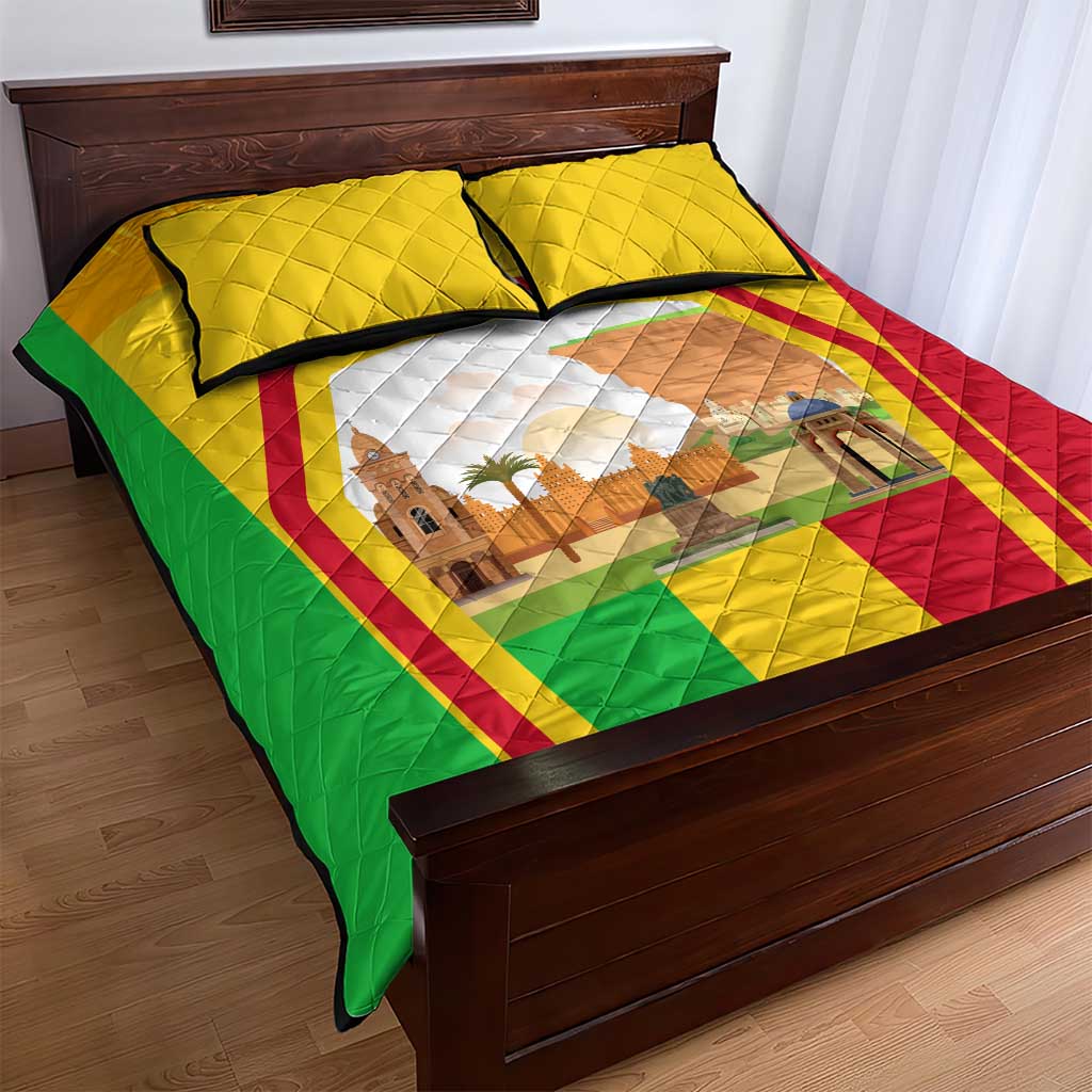 I Love Mali Quilt Bed Set Famous Tourist Destinations