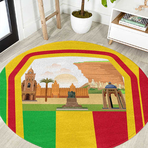 I Love Mali Round Carpet Famous Tourist Destinations