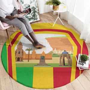 I Love Mali Round Carpet Famous Tourist Destinations