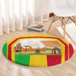 I Love Mali Round Carpet Famous Tourist Destinations