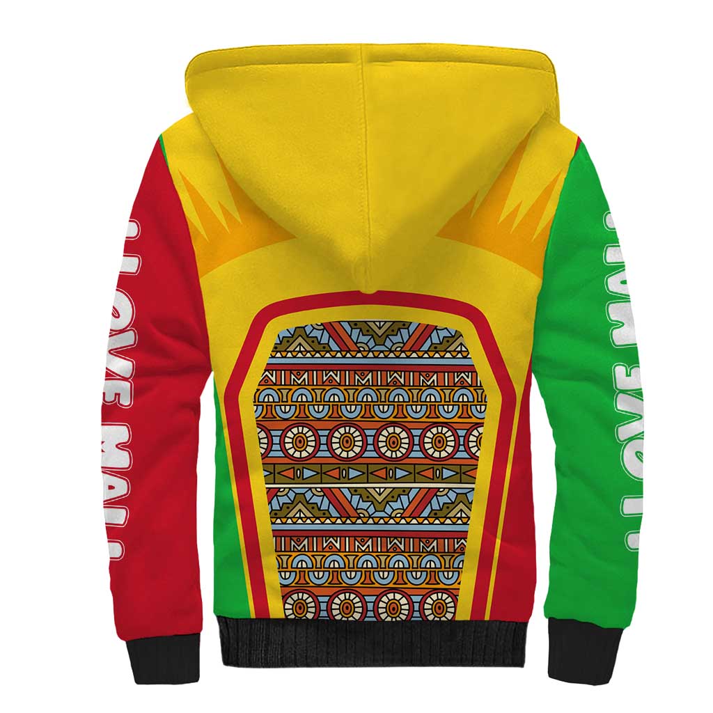I Love Mali Sherpa Hoodie Famous Tourist Destinations