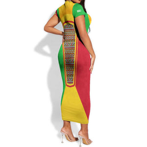 I Love Mali Short Sleeve Bodycon Dress Famous Tourist Destinations TS04