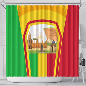 I Love Mali Shower Curtain Famous Tourist Destinations