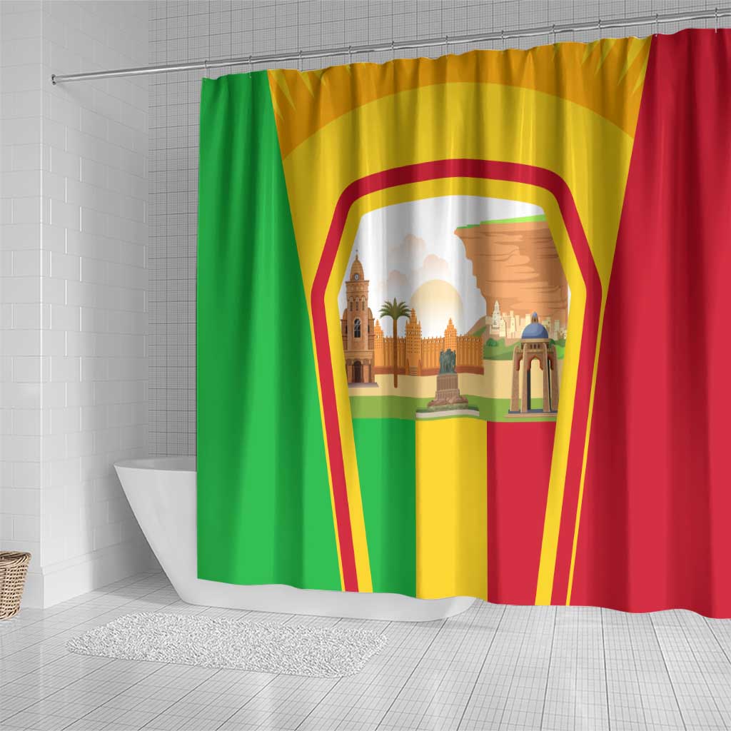 I Love Mali Shower Curtain Famous Tourist Destinations