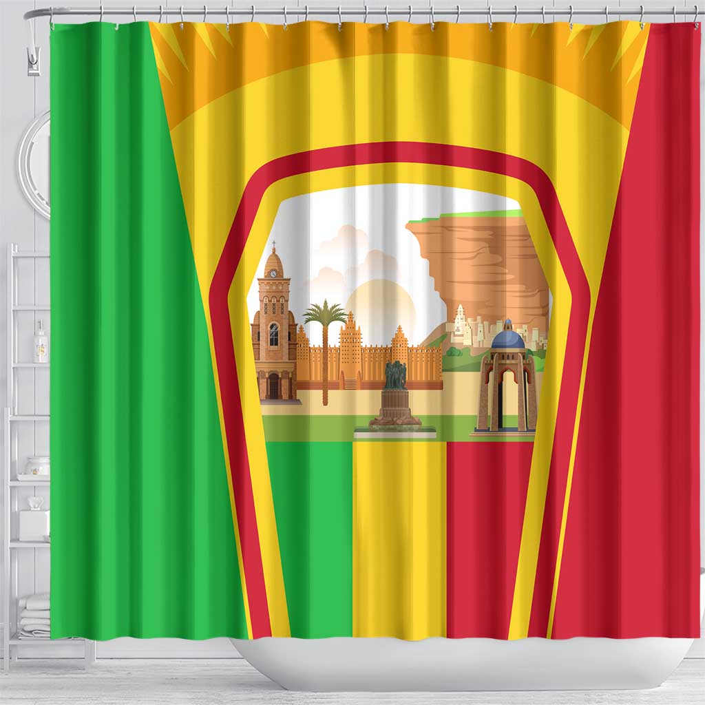 I Love Mali Shower Curtain Famous Tourist Destinations