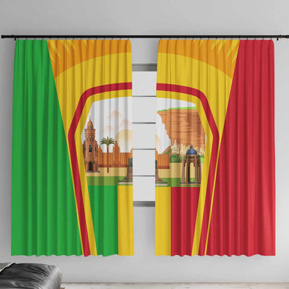 I Love Mali Window Curtain Famous Tourist Destinations