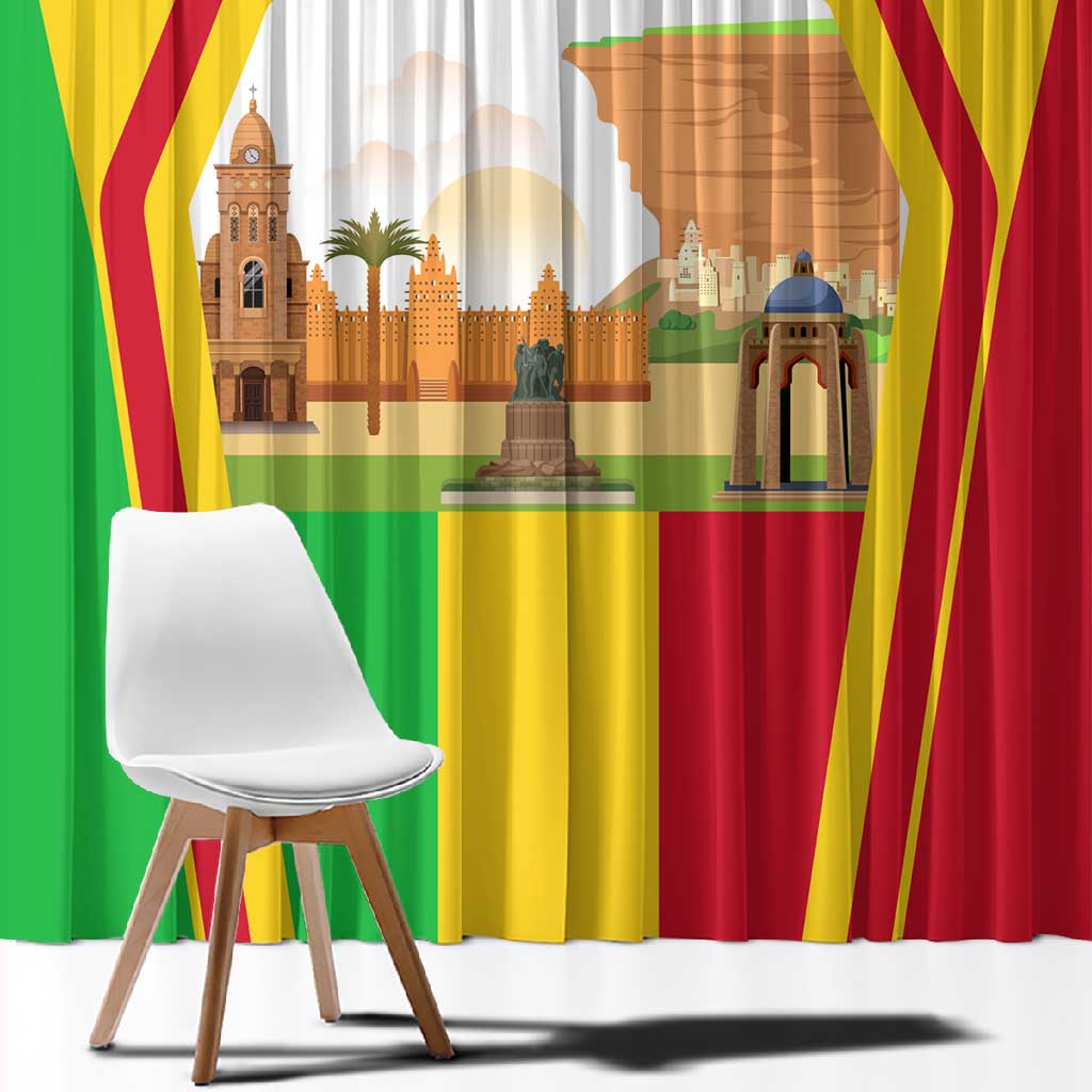 I Love Mali Window Curtain Famous Tourist Destinations