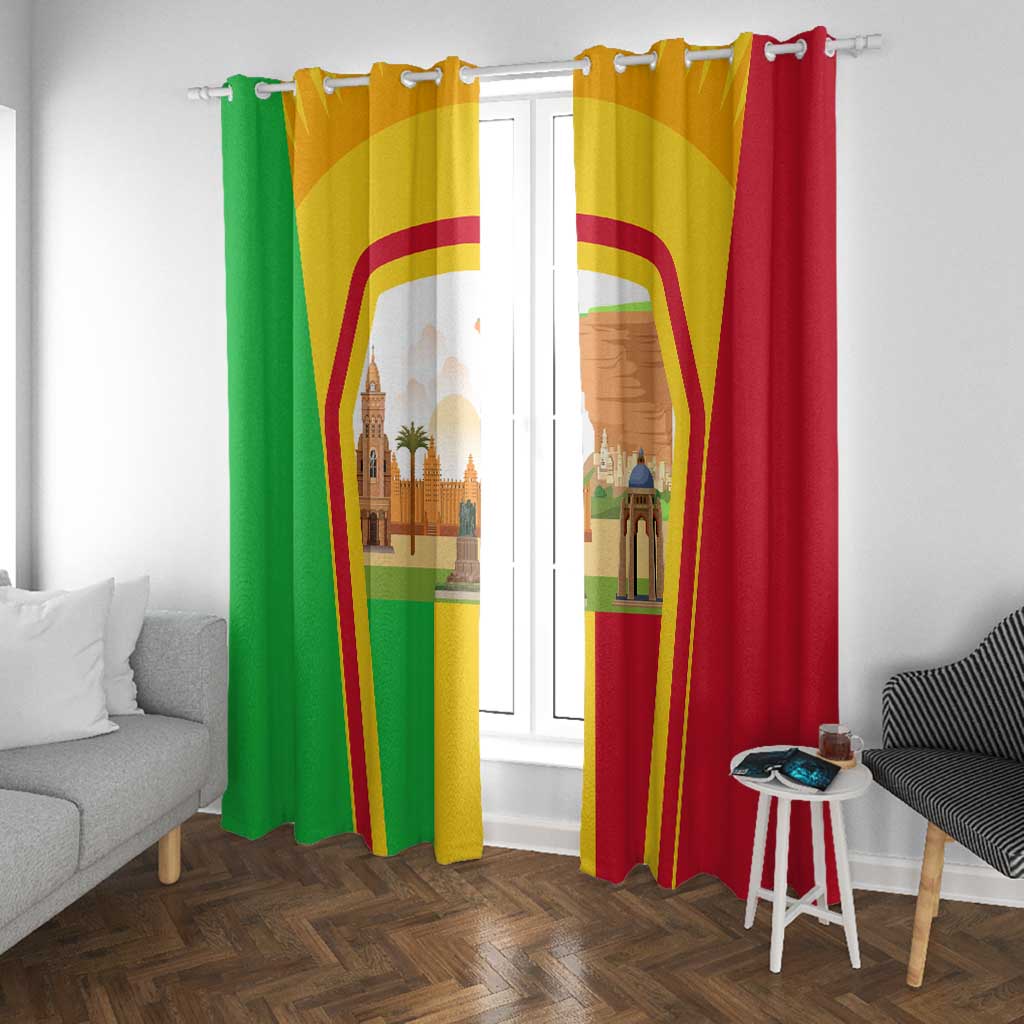 I Love Mali Window Curtain Famous Tourist Destinations