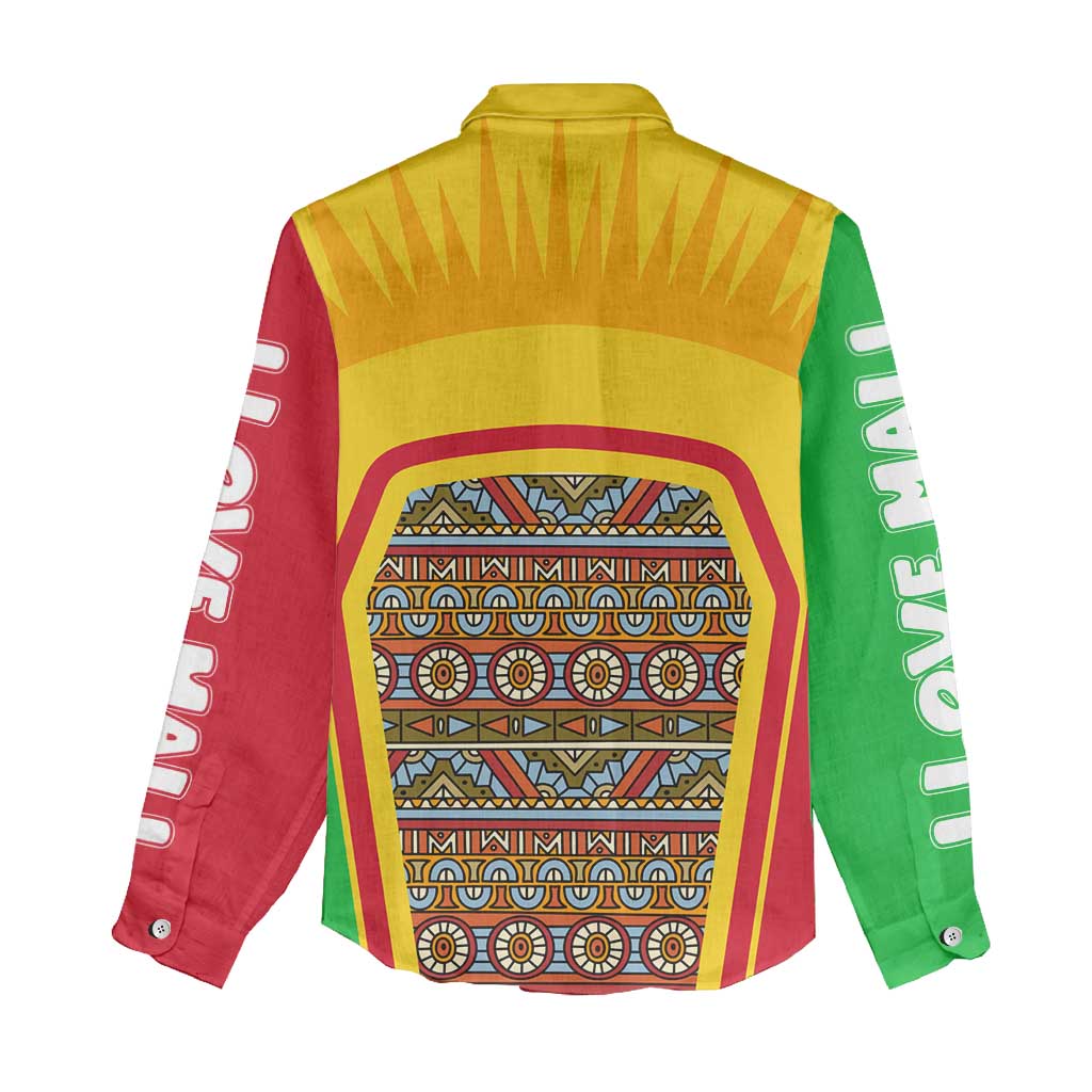 I Love Mali Women Casual Shirt Famous Tourist Destinations