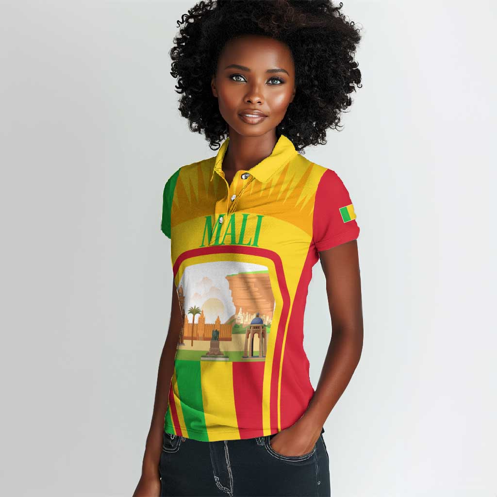 I Love Mali Women Polo Shirt Famous Tourist Destinations