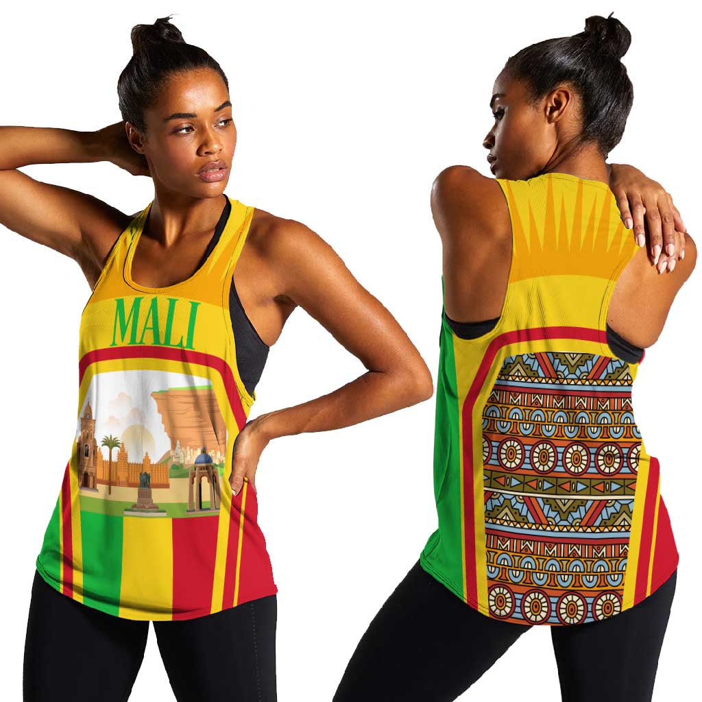I Love Mali Women Racerback Tank Famous Tourist Destinations