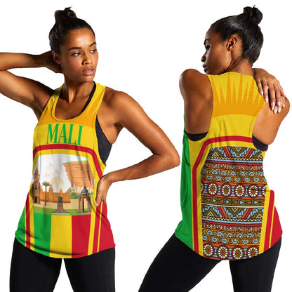 I Love Mali Women Racerback Tank Famous Tourist Destinations