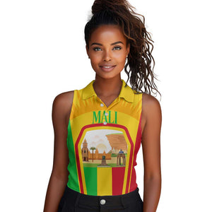 I Love Mali Women Sleeveless Polo Shirt Famous Tourist Destinations