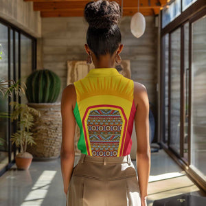 I Love Mali Women Sleeveless Polo Shirt Famous Tourist Destinations