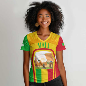 I Love Mali Women V-Neck T-Shirt Famous Tourist Destinations