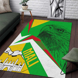 Mali Vulture Eagles Area Rug African Pattern Flag Color