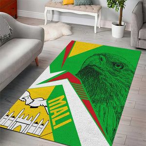 Mali Vulture Eagles Area Rug African Pattern Flag Color