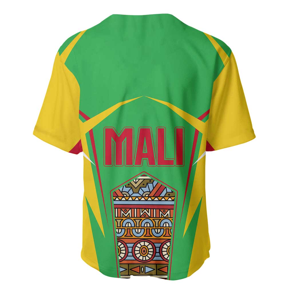 Mali Vulture Eagles Baseball Jersey African Pattern Flag Color