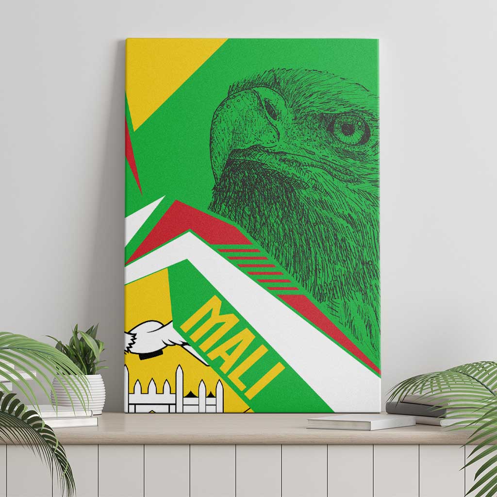 Mali Vulture Eagles Canvas Wall Art African Pattern Flag Color