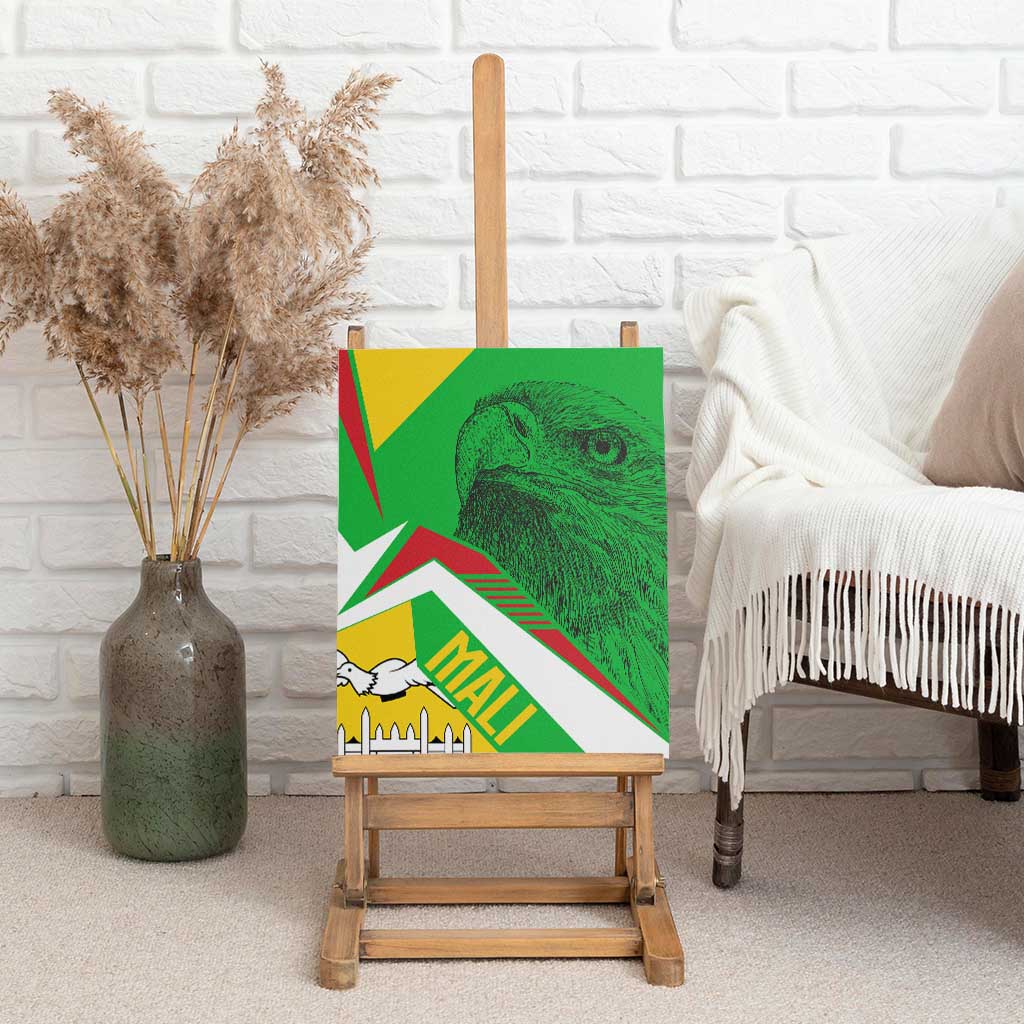 Mali Vulture Eagles Canvas Wall Art African Pattern Flag Color