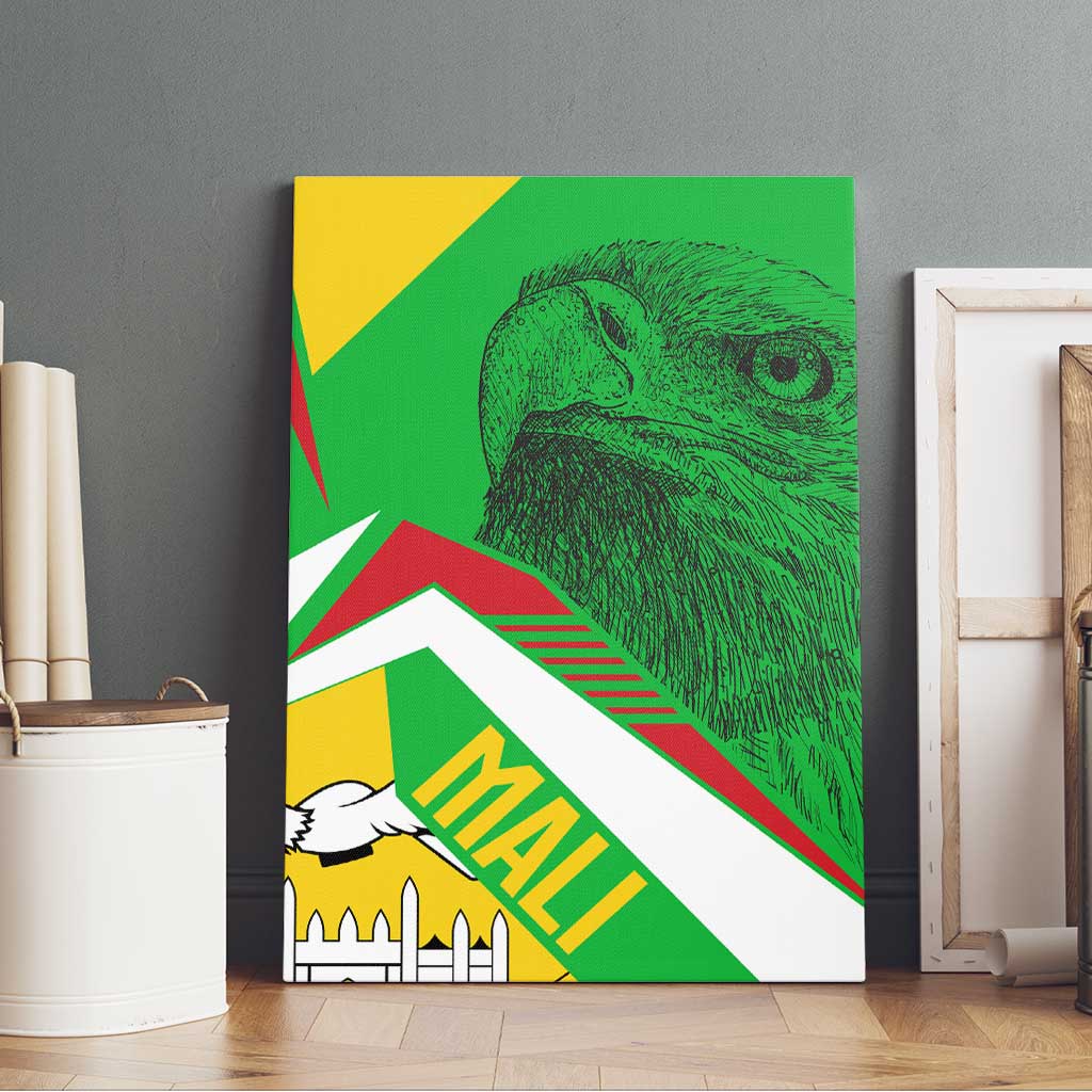Mali Vulture Eagles Canvas Wall Art African Pattern Flag Color