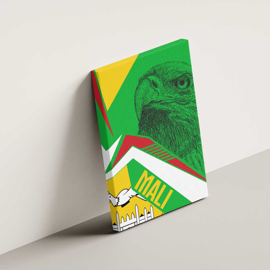Mali Vulture Eagles Canvas Wall Art African Pattern Flag Color