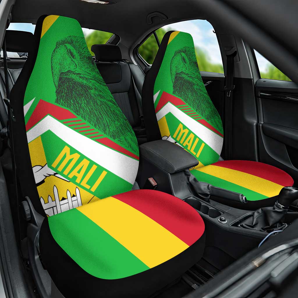 Mali Vulture Eagles Car Seat Cover African Pattern Flag Color