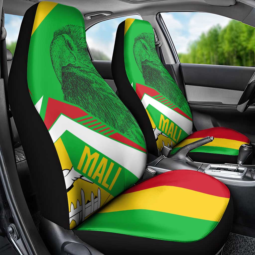 Mali Vulture Eagles Car Seat Cover African Pattern Flag Color