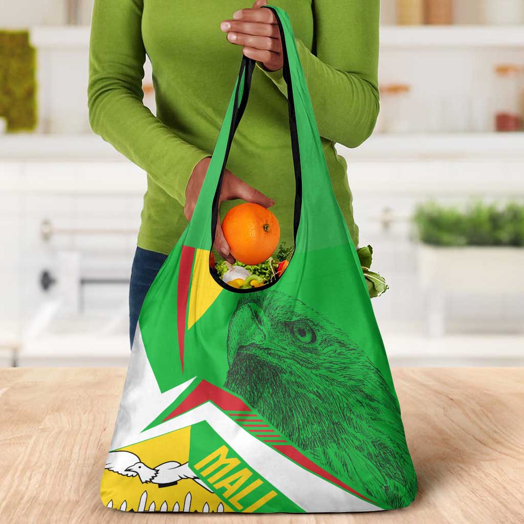 Mali Vulture Eagles Grocery Bag African Pattern Flag Color