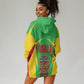 Mali Vulture Eagles Hoodie Dress African Pattern Flag Color