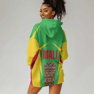 Mali Vulture Eagles Hoodie Dress African Pattern Flag Color