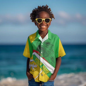 Mali Vulture Eagles Kid Hawaiian Shirt African Pattern Flag Color