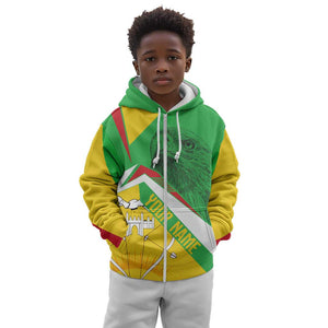Mali Vulture Eagles Kid Hoodie African Pattern Flag Color