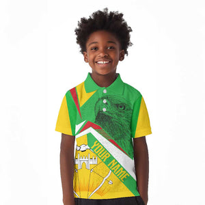 Mali Vulture Eagles Kid Polo Shirt African Pattern Flag Color