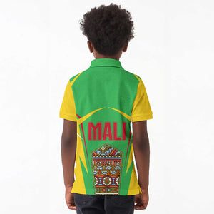 Mali Vulture Eagles Kid Polo Shirt African Pattern Flag Color