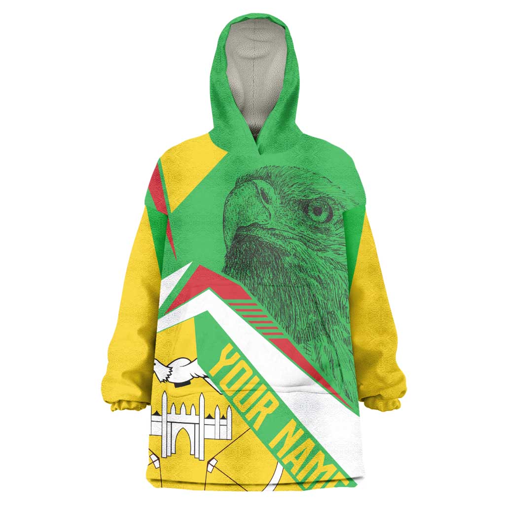 Mali Vulture Eagles Kid Wearable Blanket Hoodie African Pattern Flag Color