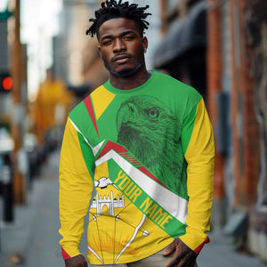 Mali Vulture Eagles Long Sleeve Shirt African Pattern Flag Color