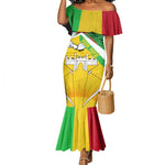Mali Vulture Eagles Mermaid Dress African Pattern Flag Color