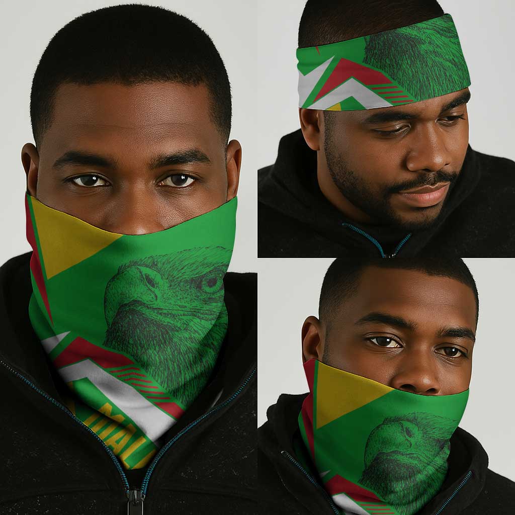Mali Vulture Eagles Neck Gaiter African Pattern Flag Color - African Pride