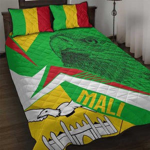Mali Vulture Eagles Quilt Bed Set African Pattern Flag Color